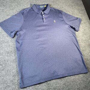 Polo Ralph Lauren Mens Shirt Tall XXL Blue Pony Golf Classic Preppy Business